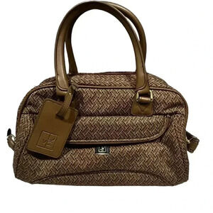 Diane von Furstenberg Tweed Canvas Travel Overnight Carry-On Duffle Bag NWOT‎